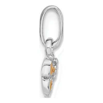 Sterling Silver Girls' Enamel Butterfly Pendant – view 2