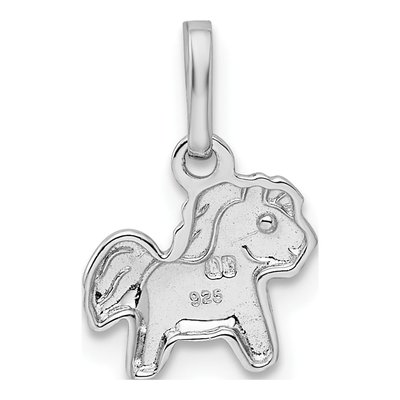 Sterling Silver Girl's Pony Pendant – view 4