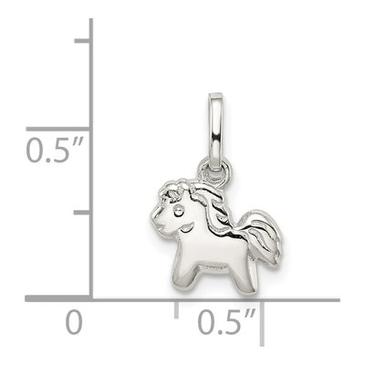 Sterling Silver Girl's Pony Pendant – view 5