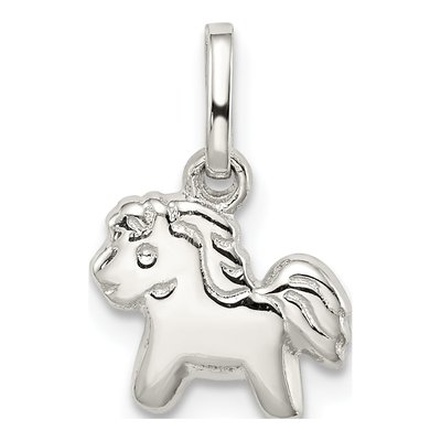 Sterling Silver Girl's Pony Pendant