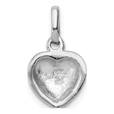 Sterling Silver Girls' Red Enamel Hearts Pendant – view 5