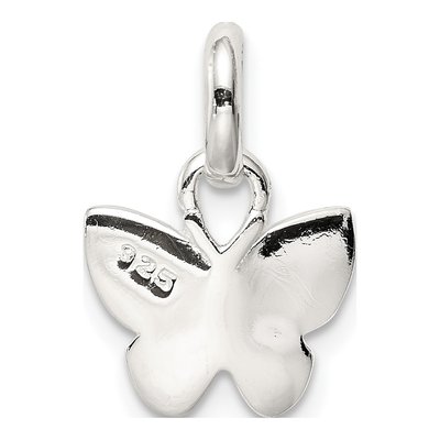 Sterling Silver Enamel Butterfly for Girls Pendant – view 5