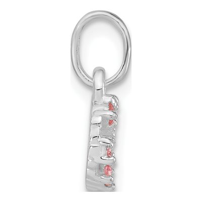 Sterling Silver CZ Kids' Circle Pendant – view 2