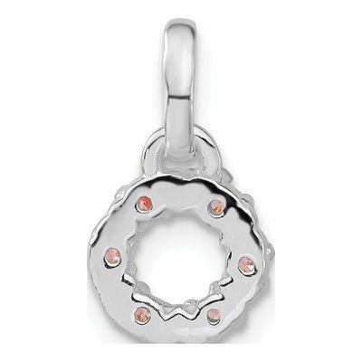 Sterling Silver CZ Kids' Circle Pendant – view 4