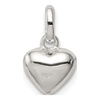 Sterling Silver Pink Enamel Flower Heart Pendant – view 5