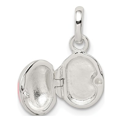 Sterling Silver Pink Black Ladybug for Girls Locket – view 4