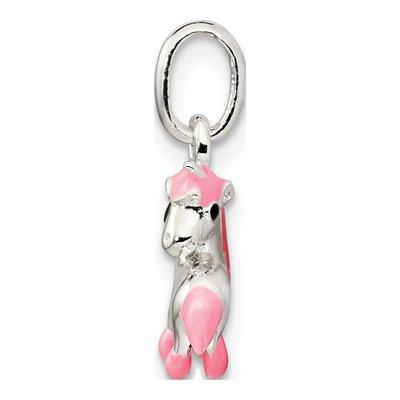 Sterling Silver Girls' Enamel Pony Pendant – view 3