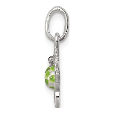 Sterling Silver Girls' Enamel Sea Turtle Pendant – view 3
