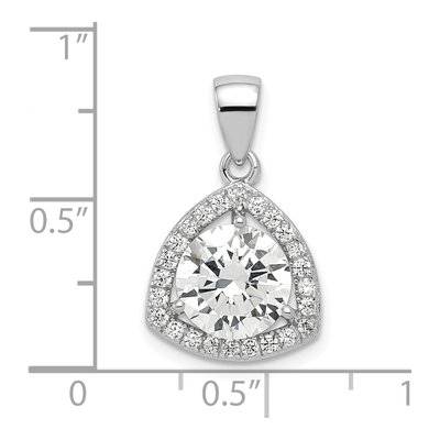 Sterling Silver CZ Pendant – view 4