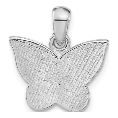 Sterling Silver Crystal Butterfly Pendant – view 4