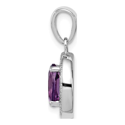 Sterling Silver CZ Birthstone Pendant – view 3