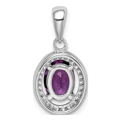 Sterling Silver CZ Birthstone Pendant – view 5