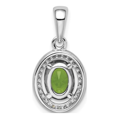 Sterling Silver CZ Oval Pendant – view 5