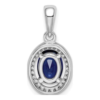 Sterling Silver CZ Oval Pendant – view 5