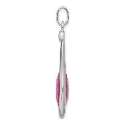 Sterling Silver Marquise CZ Pendant – view 3