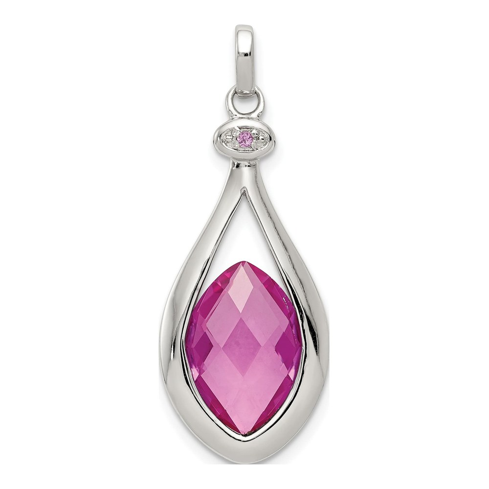 Sterling Silver Marquise CZ Pendant