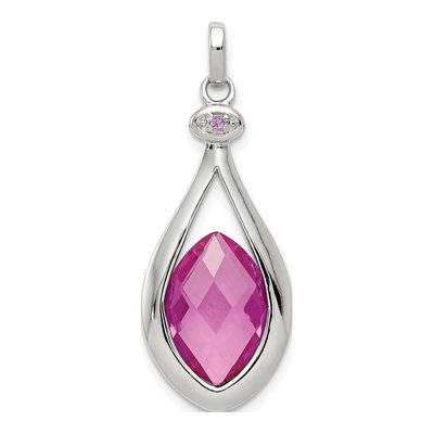 Sterling Silver Marquise CZ Pendant