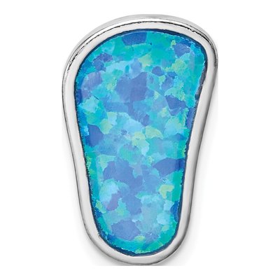 Sterling Silver Lab-Created Opal Flip-Flop Charm – view 5