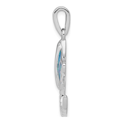 Sterling Silver Lab-Created Opal Stingray Pendant – view 3