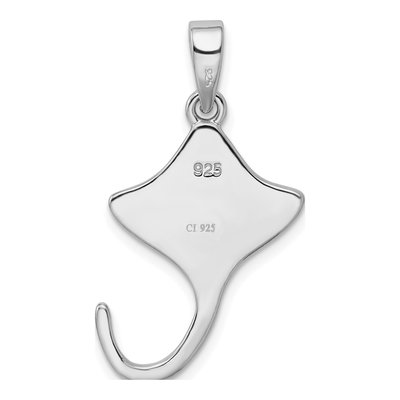 Sterling Silver Lab-Created Opal Stingray Pendant – view 5
