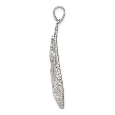 Sterling Silver Filigree Teardrop Pendant – view 3