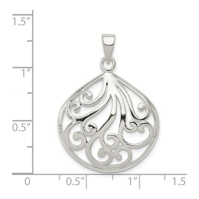 Sterling Silver Swirl Pendant – view 4