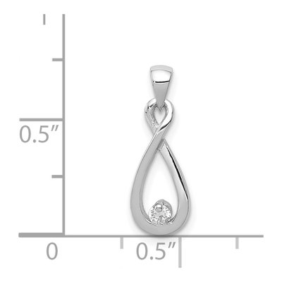 Sterling Silver CZ Pendant – view 4