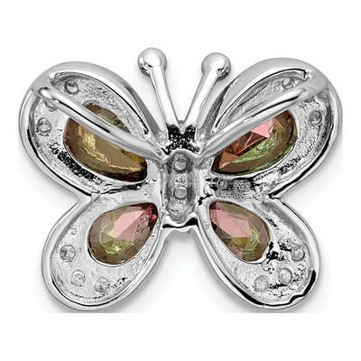 Sterling Silver CZ Mystic Butterfly Pendant – view 5
