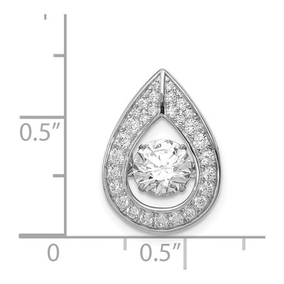 Sterling Silver CZ Vibrant Pendant – view 4