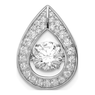 Sterling Silver CZ Vibrant Pendant