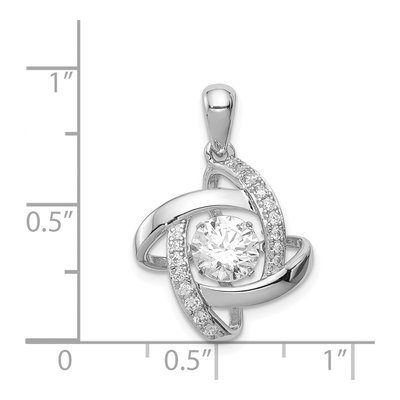 Sterling Silver CZ Vibrant Pendant – view 4