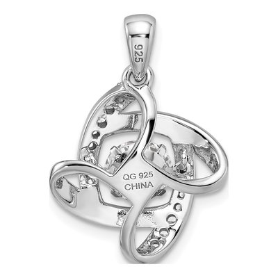 Sterling Silver CZ Vibrant Pendant – view 5