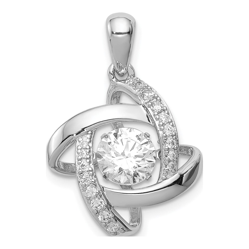 Sterling Silver CZ Vibrant Pendant
