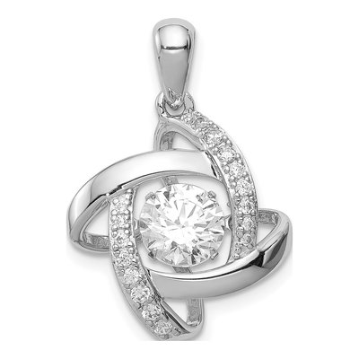 Sterling Silver CZ Vibrant Pendant