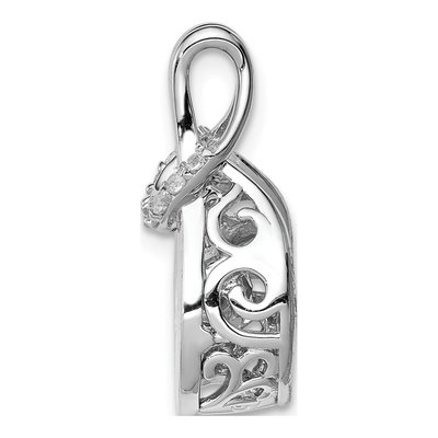 Sterling Silver CZ Knot Pendant – view 3