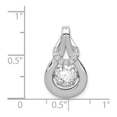 Sterling Silver CZ Knot Pendant – view 4