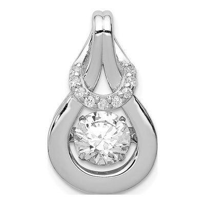 Sterling Silver CZ Knot Pendant