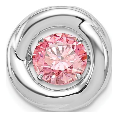 Sterling Silver CZ Circle Pendant