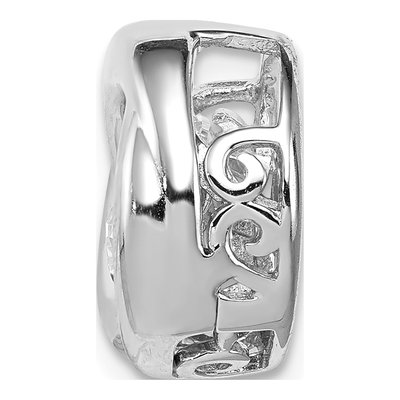 Sterling Silver CZ Circle Pendant – view 3