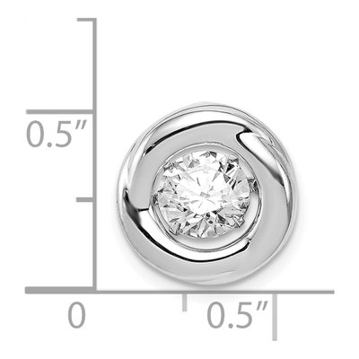 Sterling Silver CZ Circle Pendant – view 4