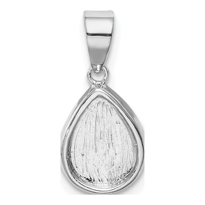 Sterling Silver Lab-Created Opal Teardrop Pendant – view 5