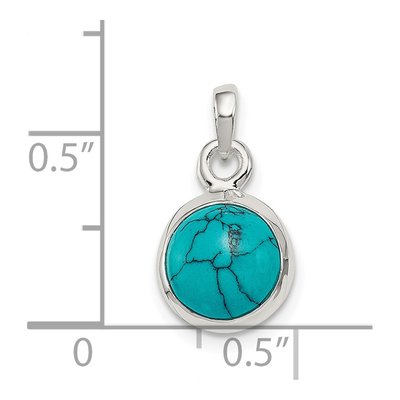 Sterling Silver Turquoise Pendant – view 4