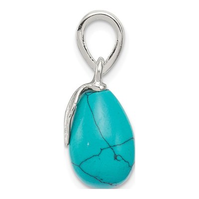 Sterling Silver Turquoise Pendant – view 3