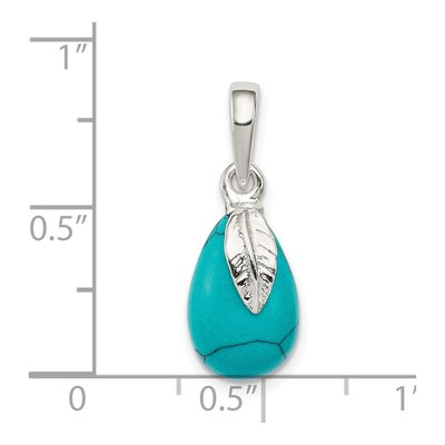 Sterling Silver Turquoise Pendant – view 4