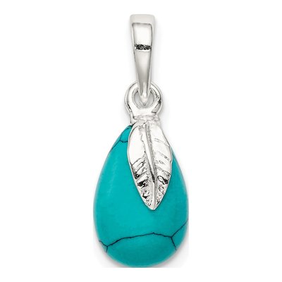 Sterling Silver Turquoise Pendant – view 5