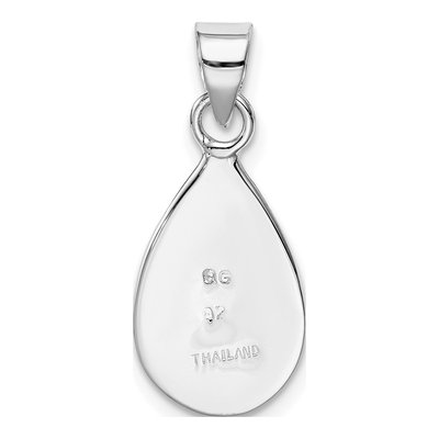 Sterling Silver Turquoise Teardrop Pendant – view 5