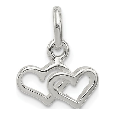 Sterling Silver Double Heart Pendant