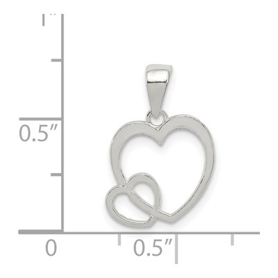 Sterling Silver Hearts Pendant – view 4