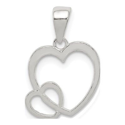 Sterling Silver Hearts Pendant