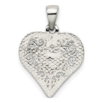 Sterling Silver Filigree Heart Pendant – view 5